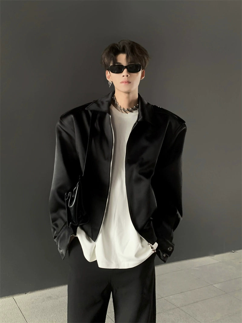 Structured Shoulder Bomber Jacket