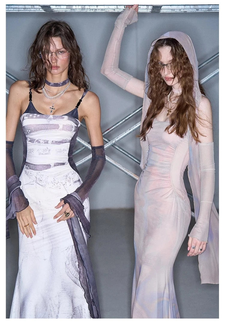 De Akiva Pastel Ombre Mermaid Gown Set