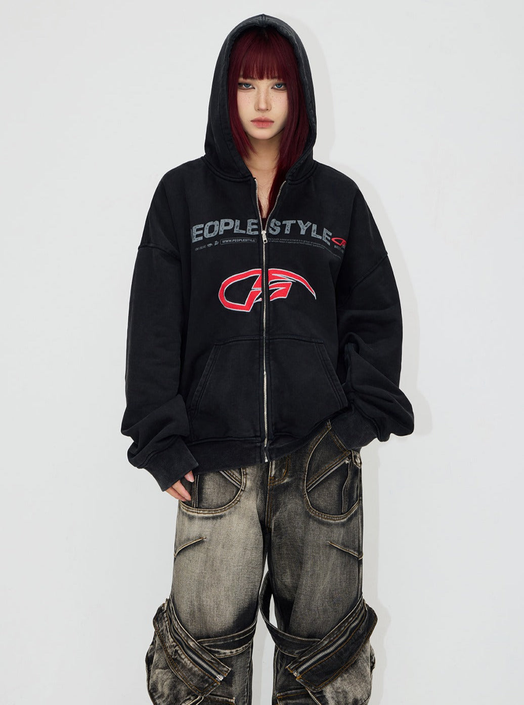 Men's American Vintage Distressed Hooded Jacket