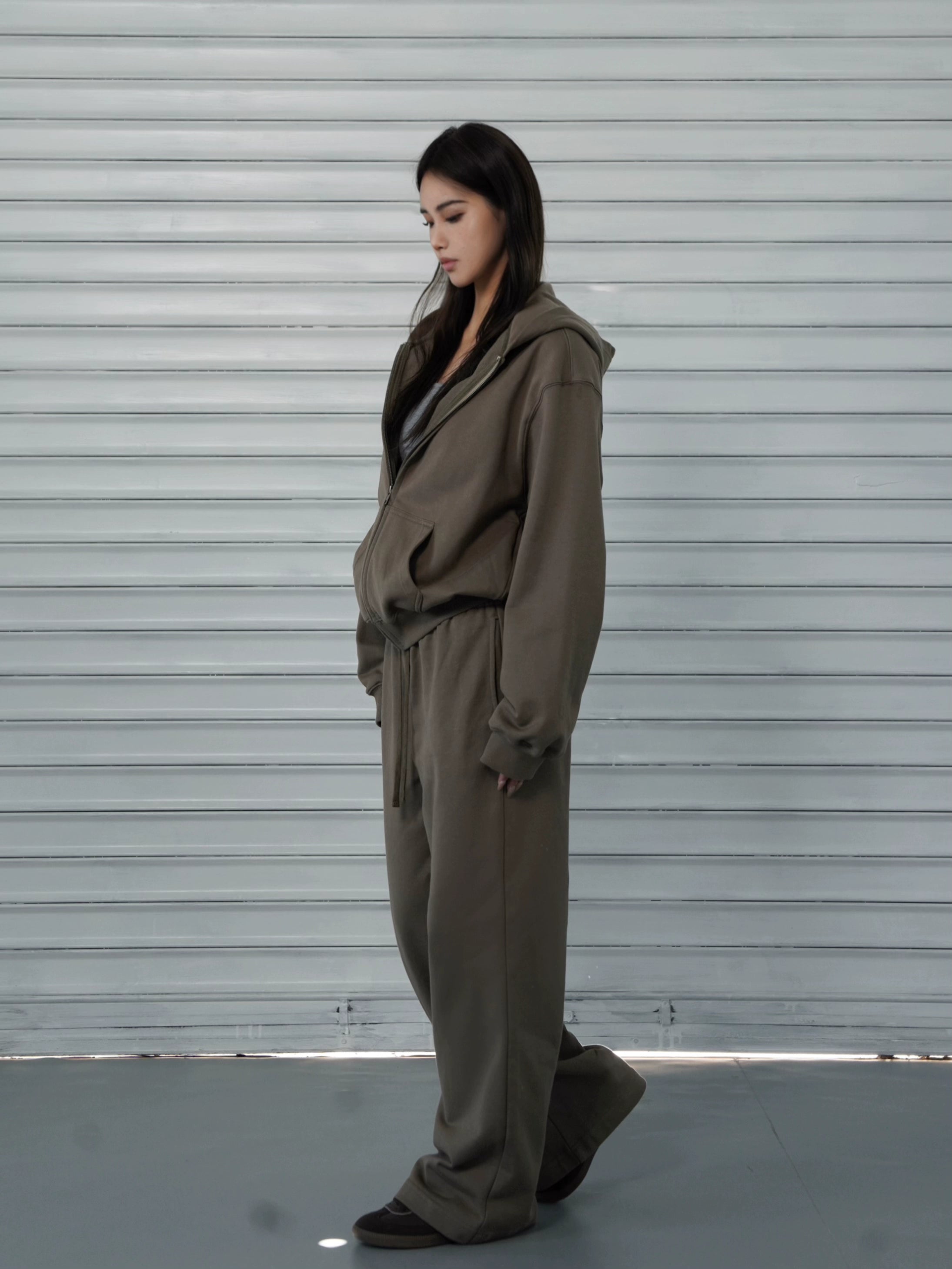 Pantalon sportif à pattes droites en ligne lâche