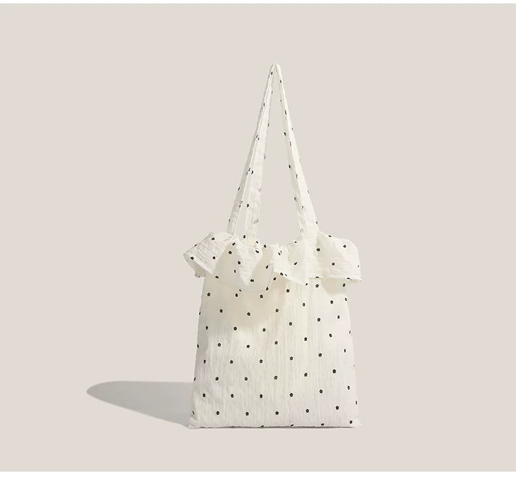 Frosted Ditsy Ruffle Tote
