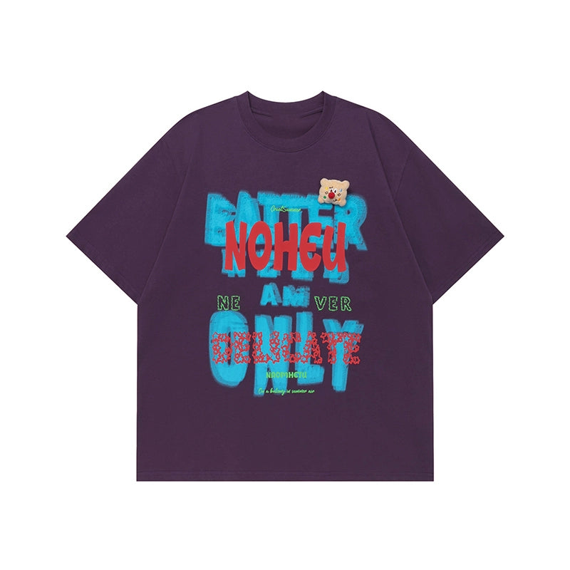 Vibrant Graphic Text Oversized Tee