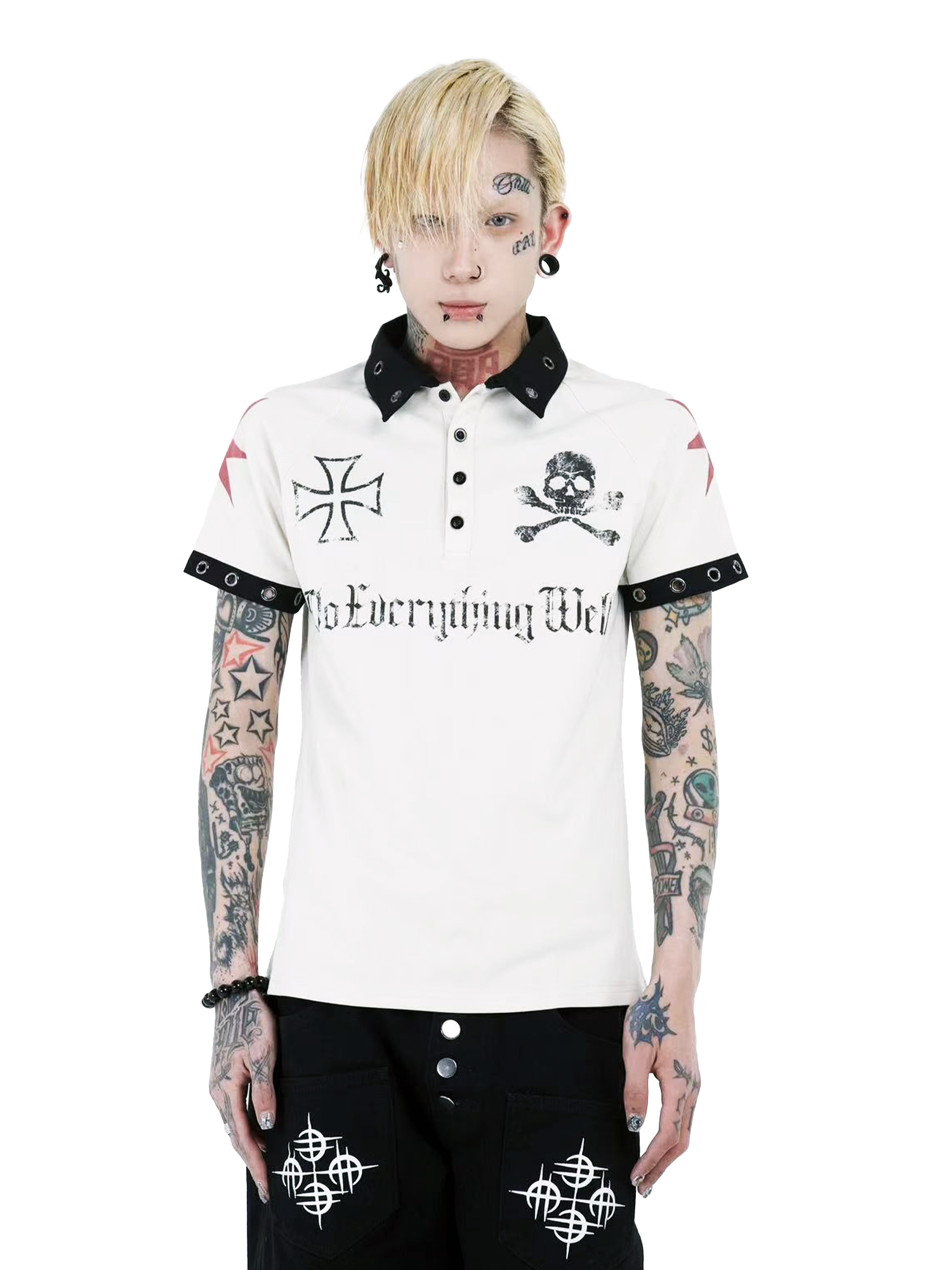 CrimsonStar 05 Skull Crest Polo Shirt