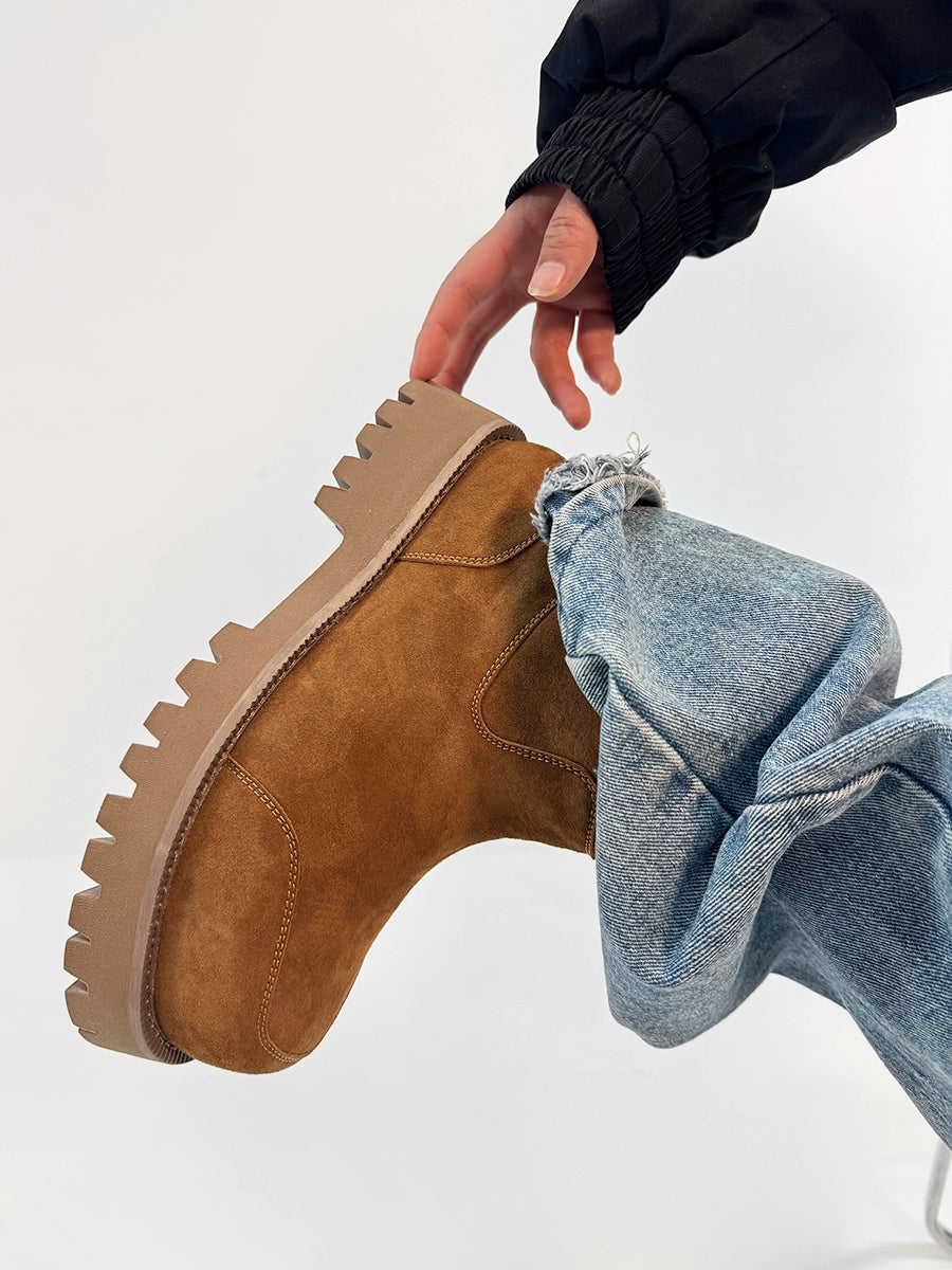 Chunky Suede Winter-Ready Boots
