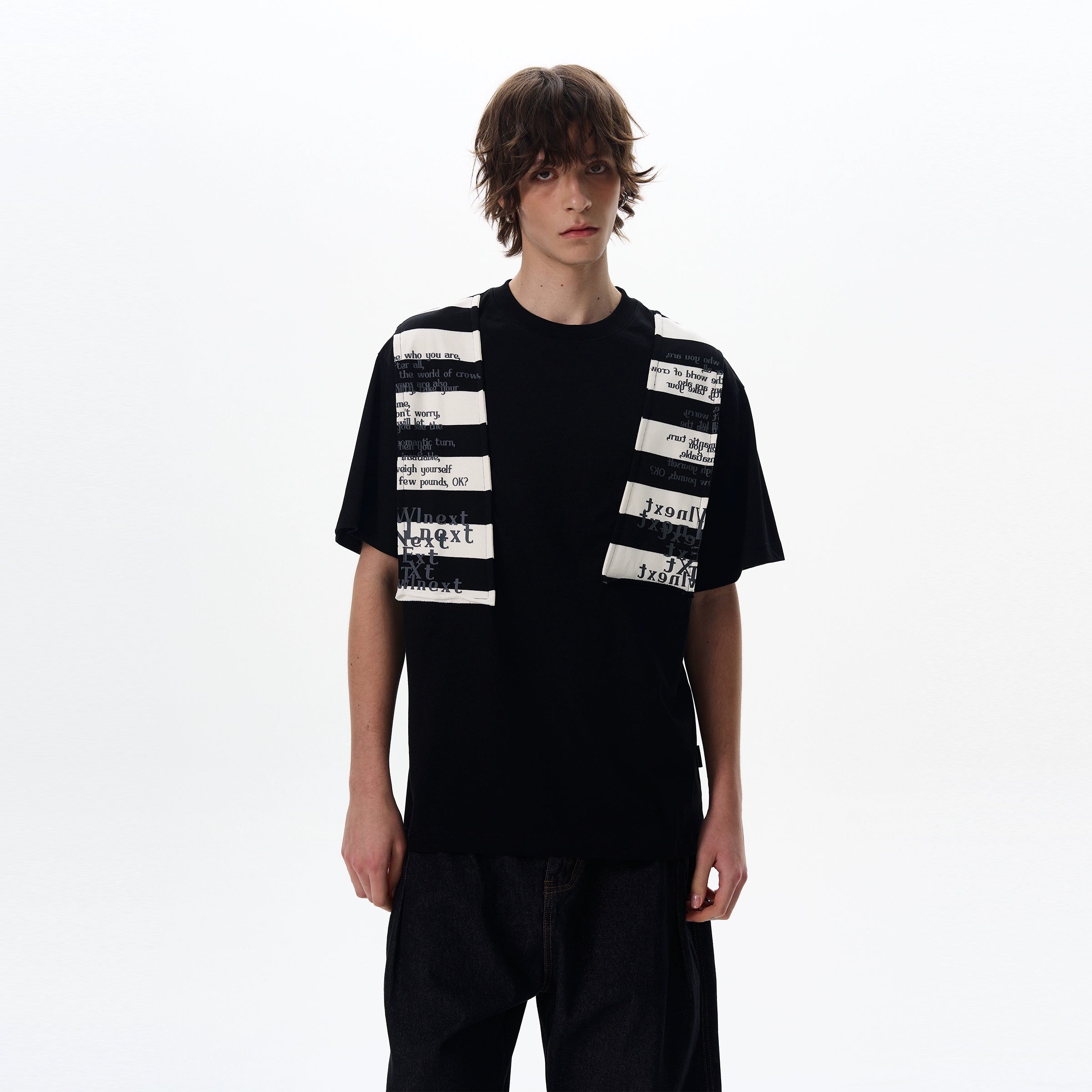 Graphic Stripe Patchwork Tee