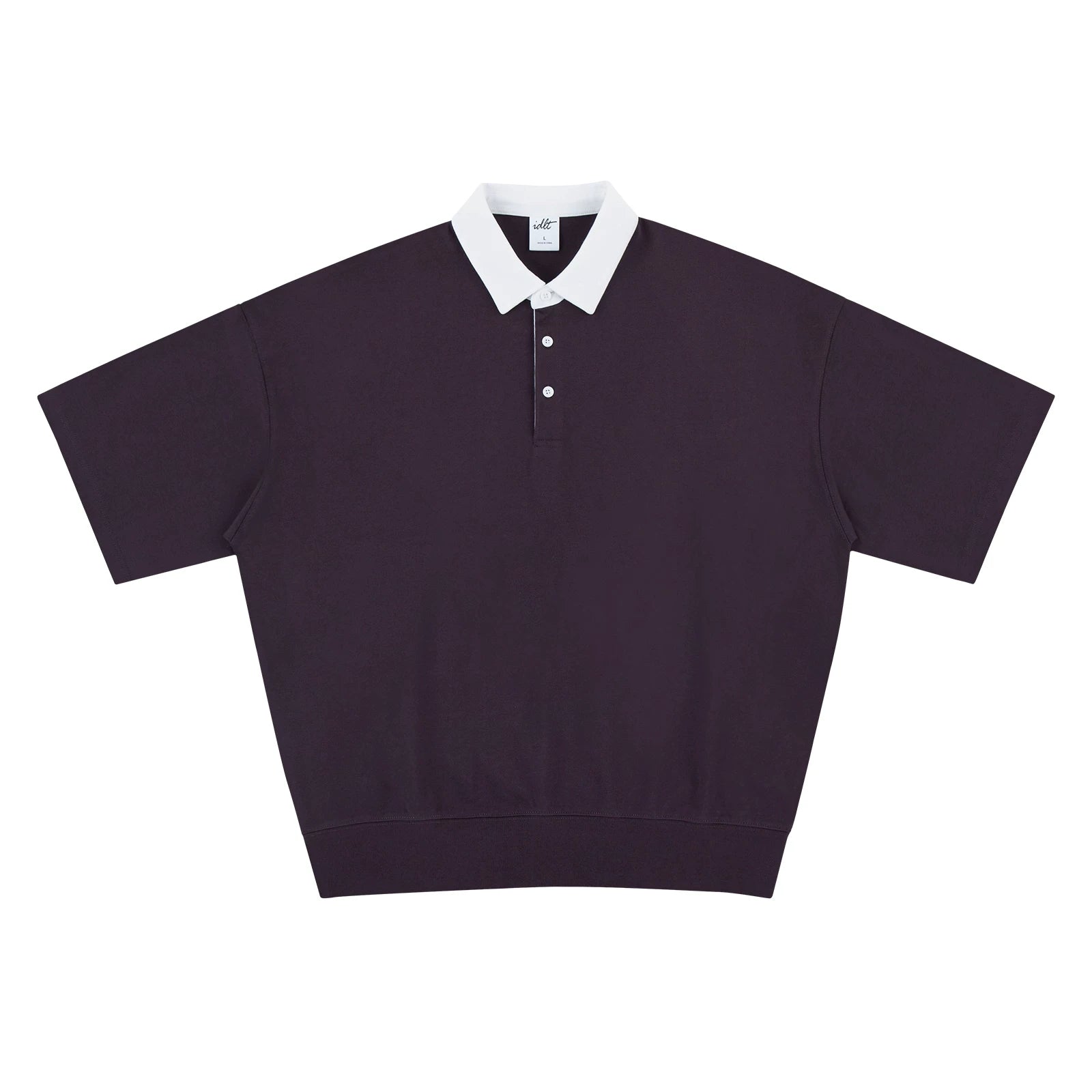 Contrast Crest Knit Polo