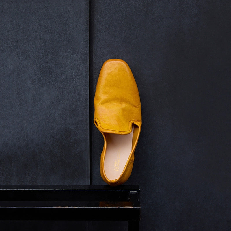 Colorful Leather Square Toe Loafers