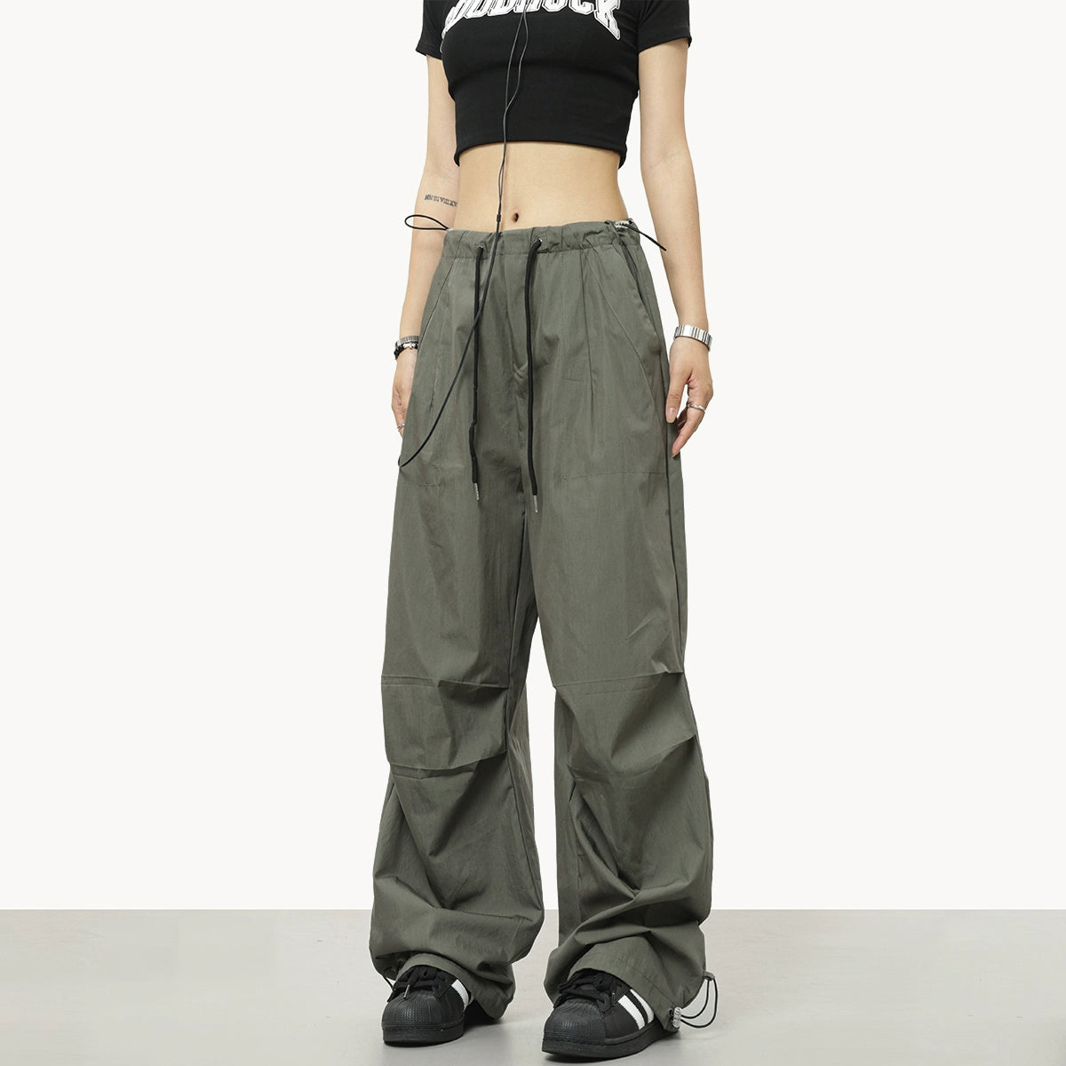 Parachute Wide-Leg Track Pants