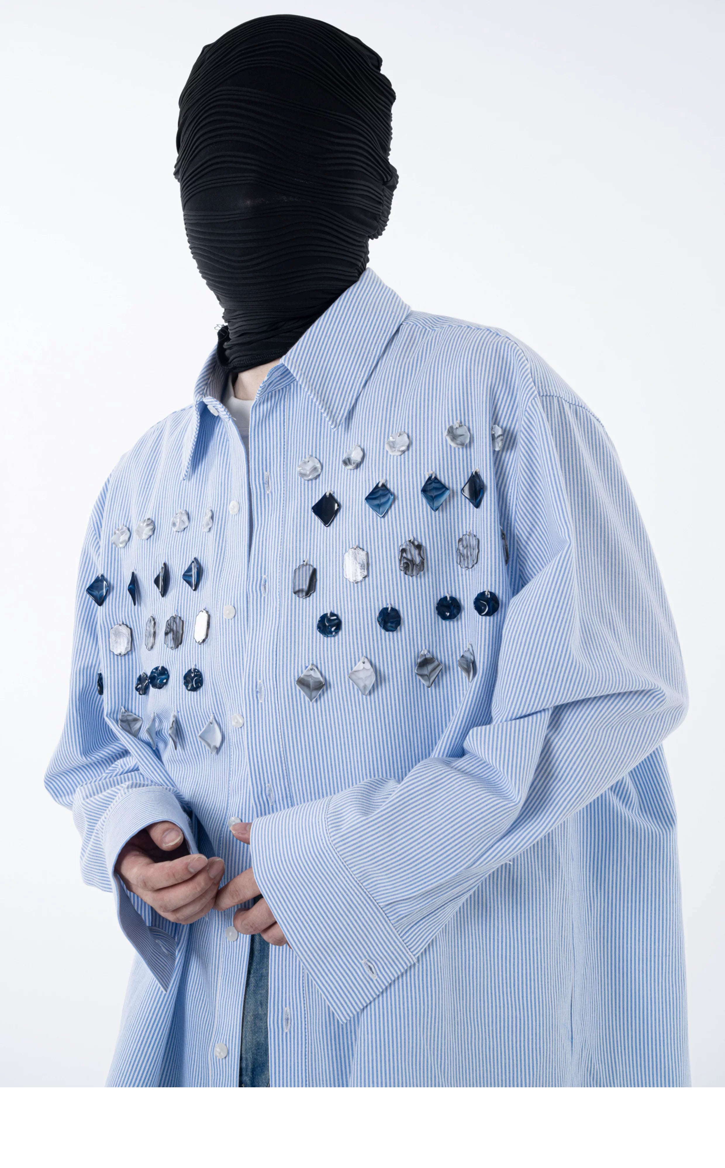 Crystal Constellation Oversized Stripe Shirt