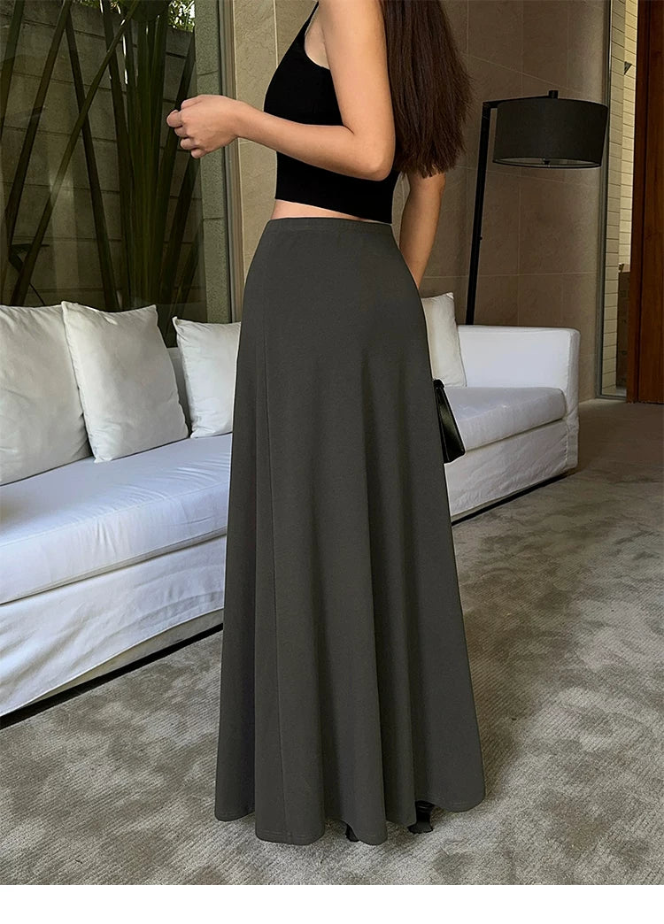 Midnight Ease Jersey Maxi Skirt