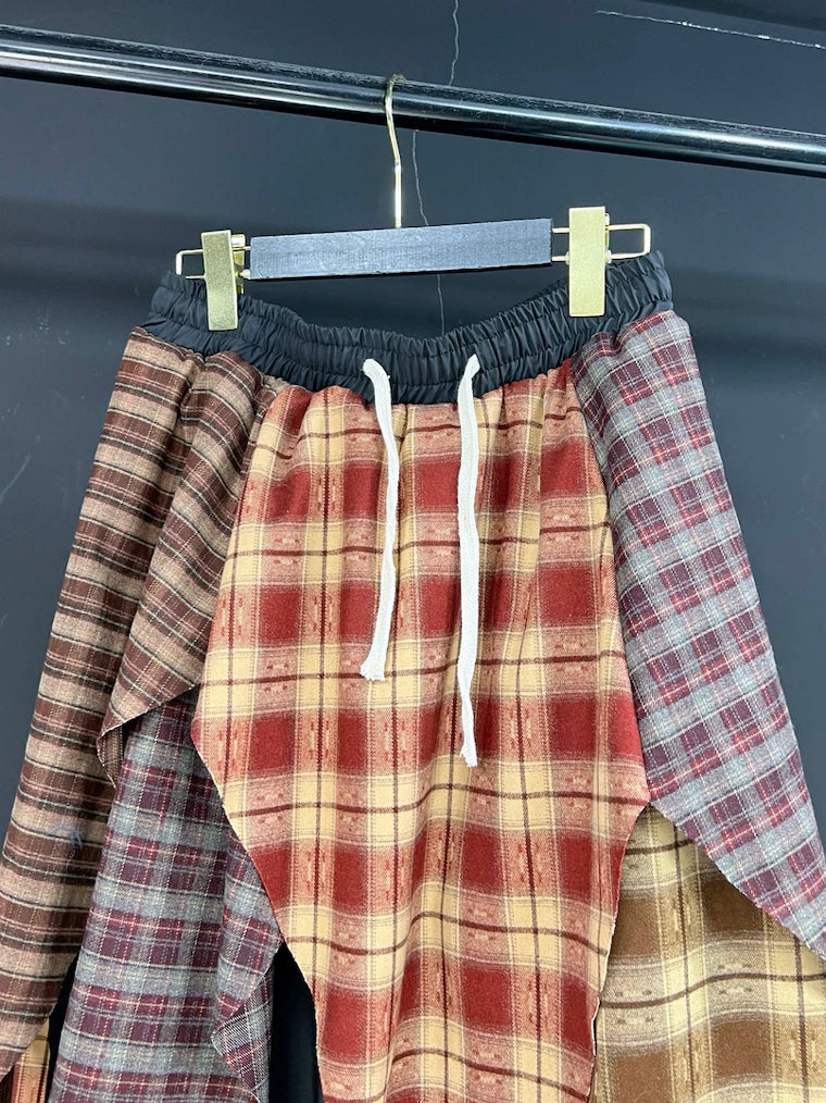 Harvest Patch Plaid Drape Pants