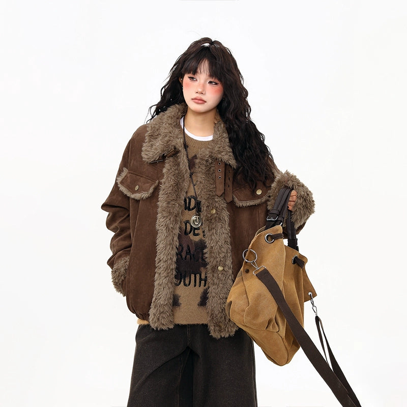 Cocoa Trail Shearling Lined Aviator Jacket