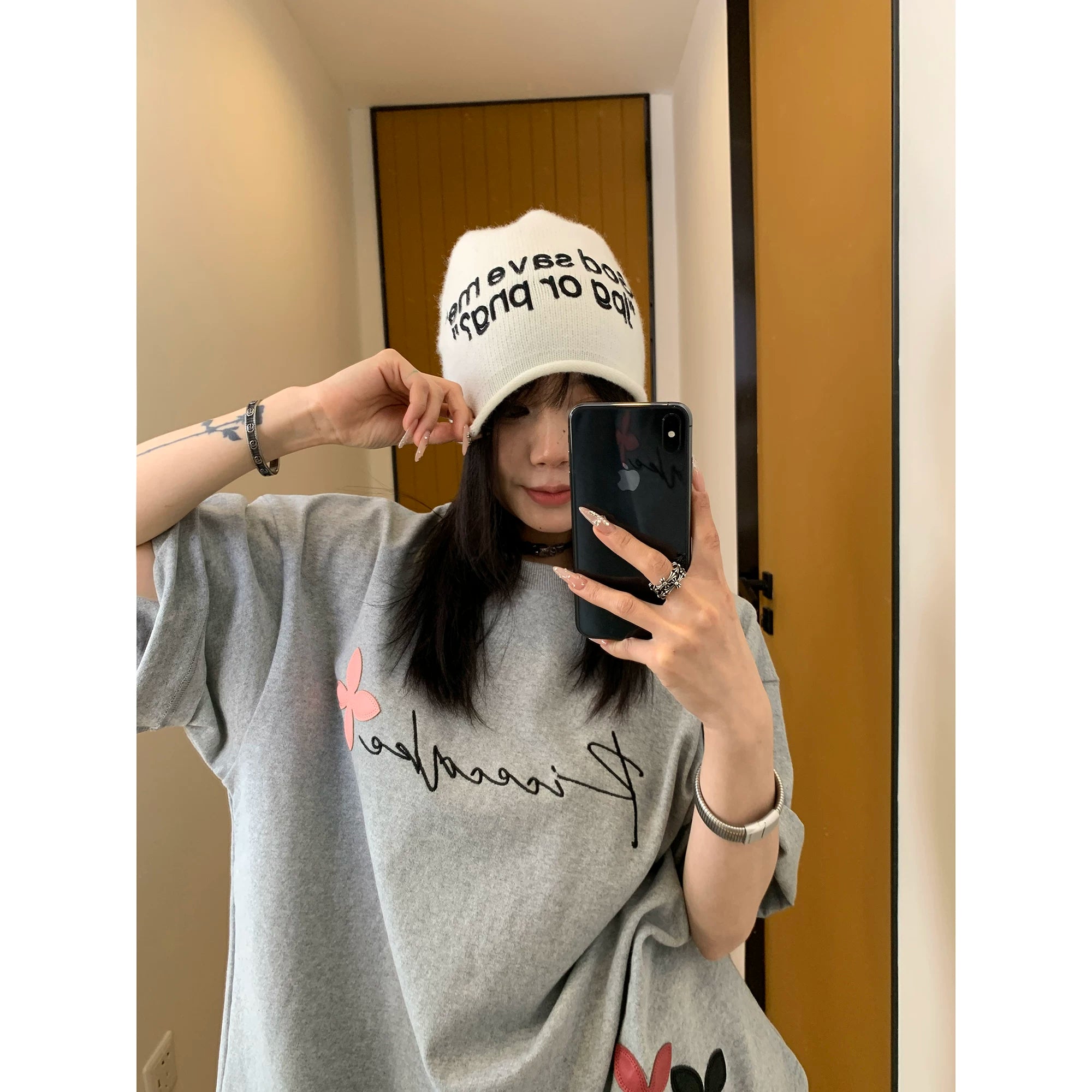 Blossom Script Oversize Tee