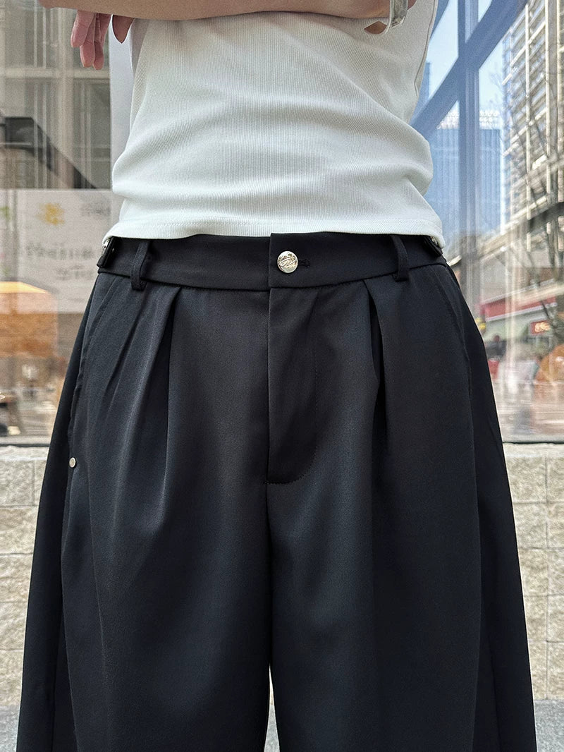 Monolith Drift Snap-Pleat Wide Trousers