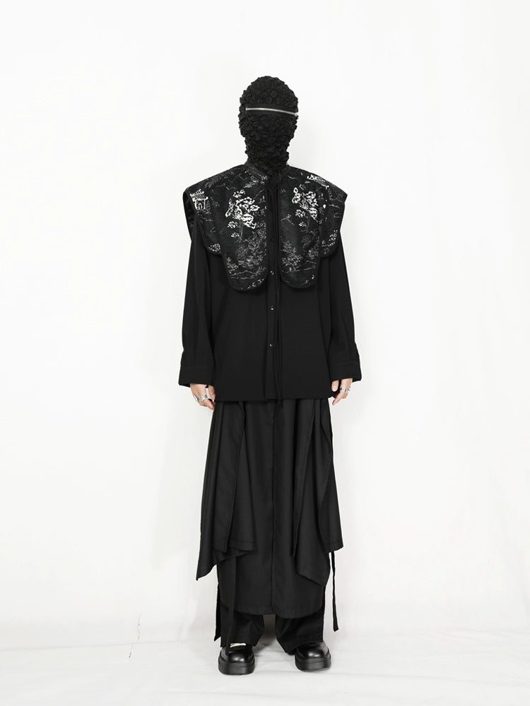 Embroidered Cape Shirt