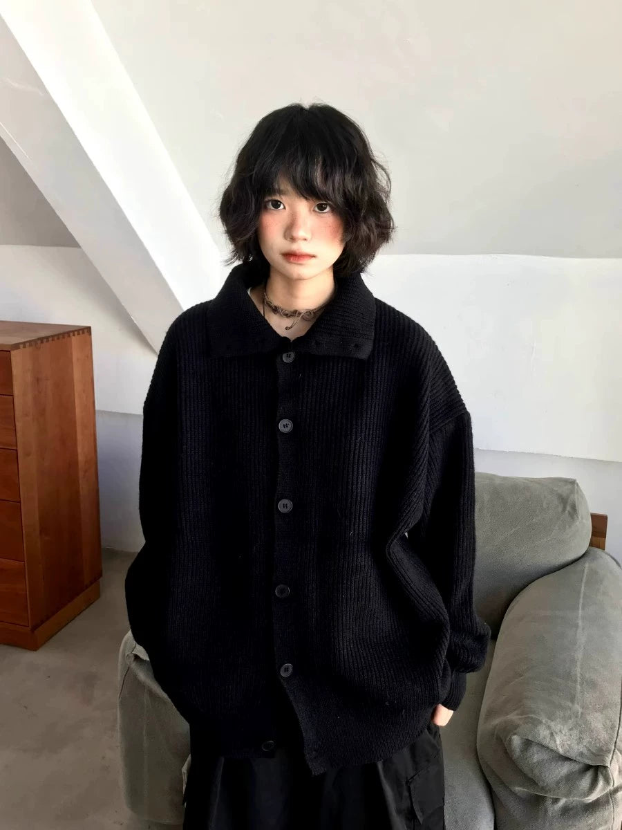 Oversized Knit Cardigan Sweater
