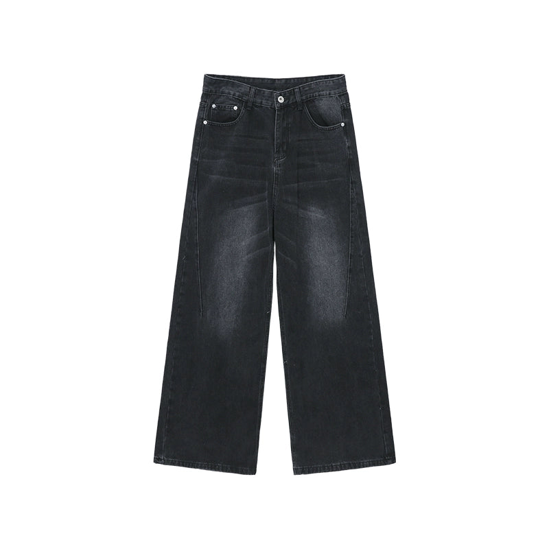 Wide-Leg Dark Wash Jeans