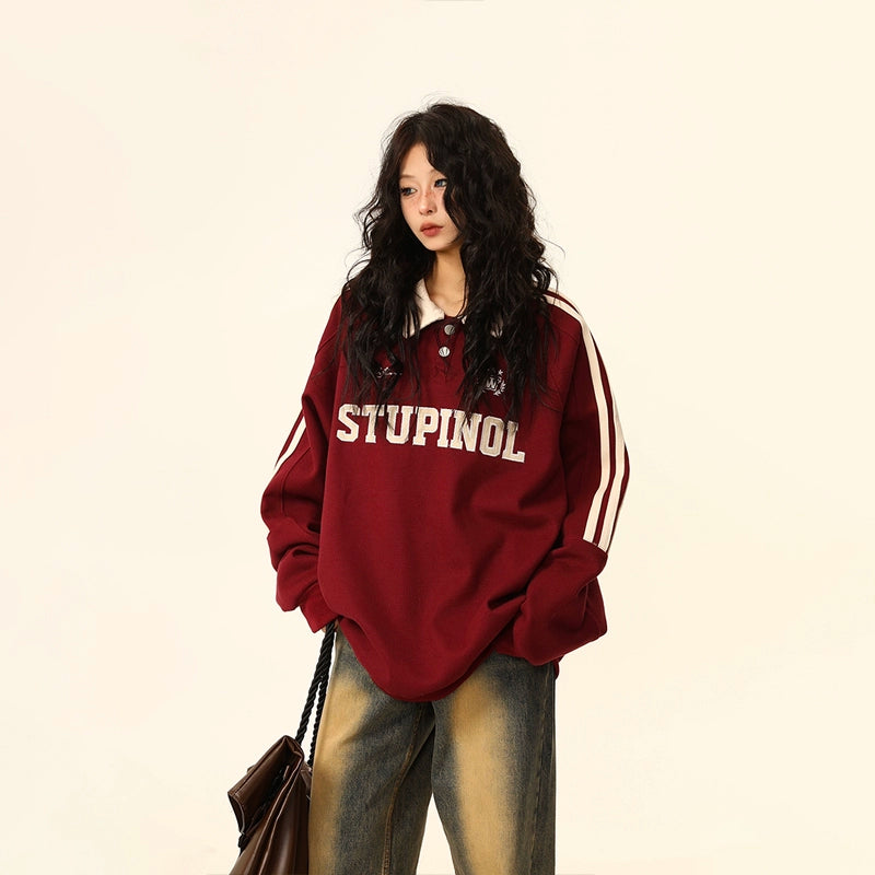 Stupinol Varsity Polo Sweatshirt