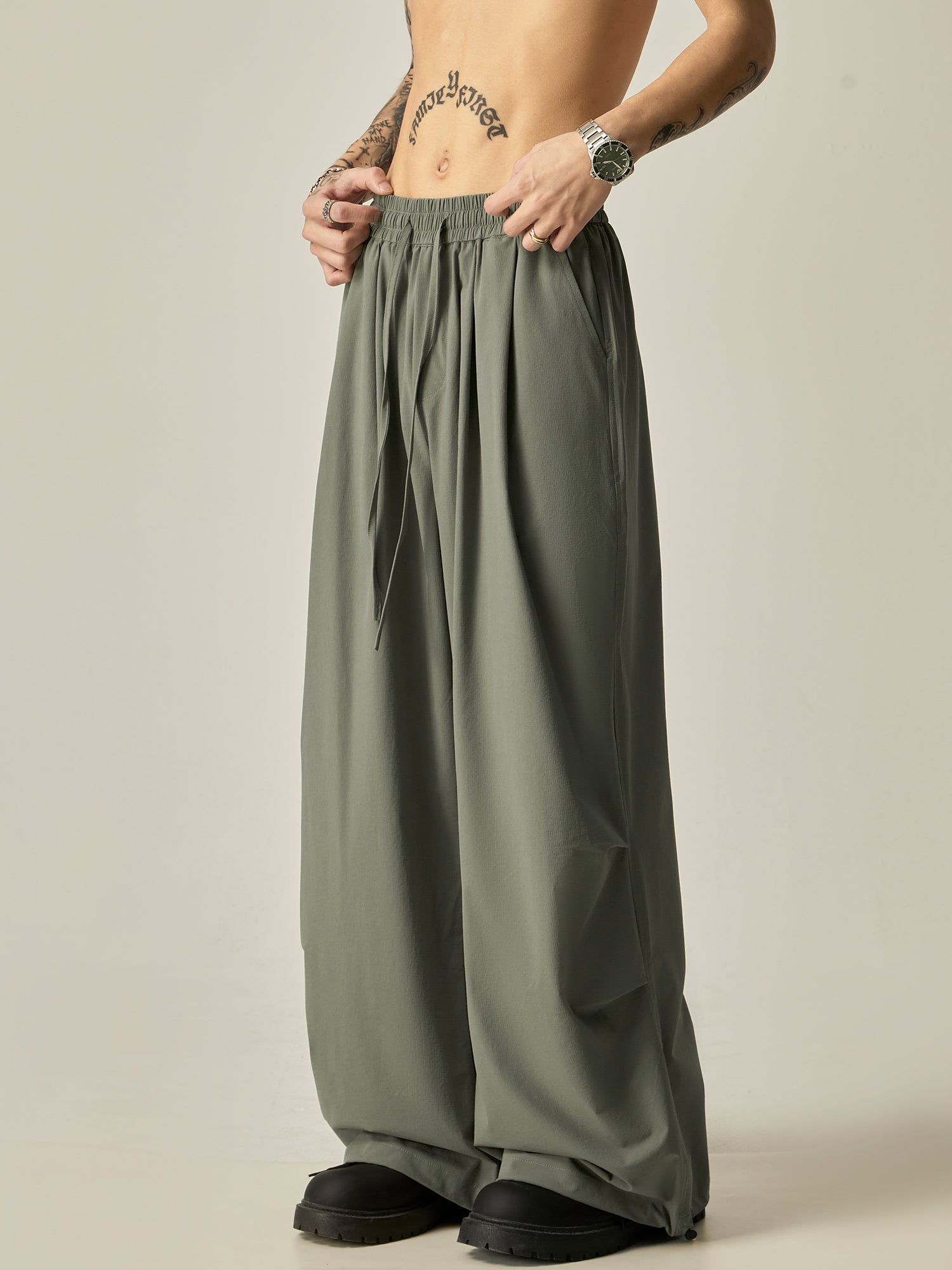 Sage Flowy Wide Leg Pants