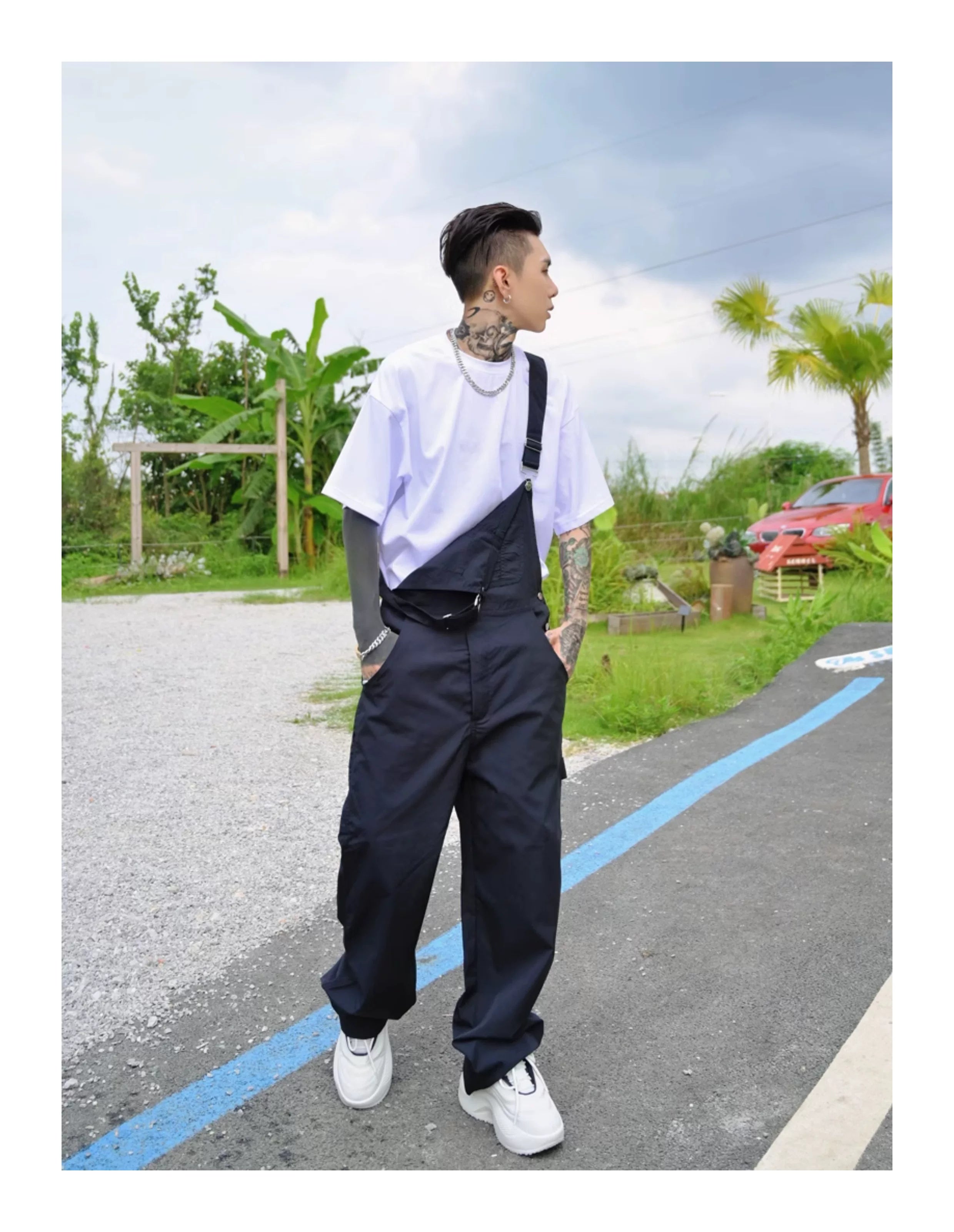 Skyline Workwear Wide‑Leg Overalls