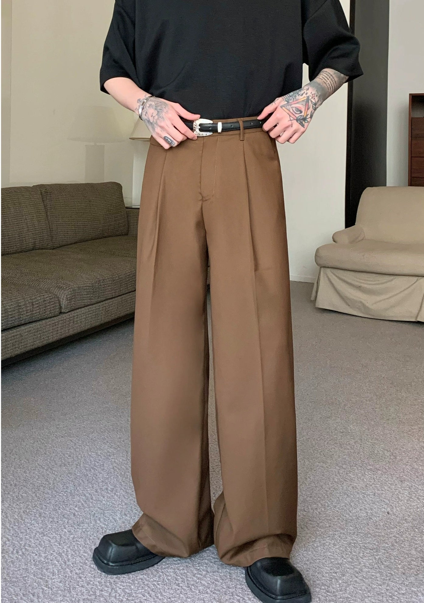 Wide-Leg Dress Pants