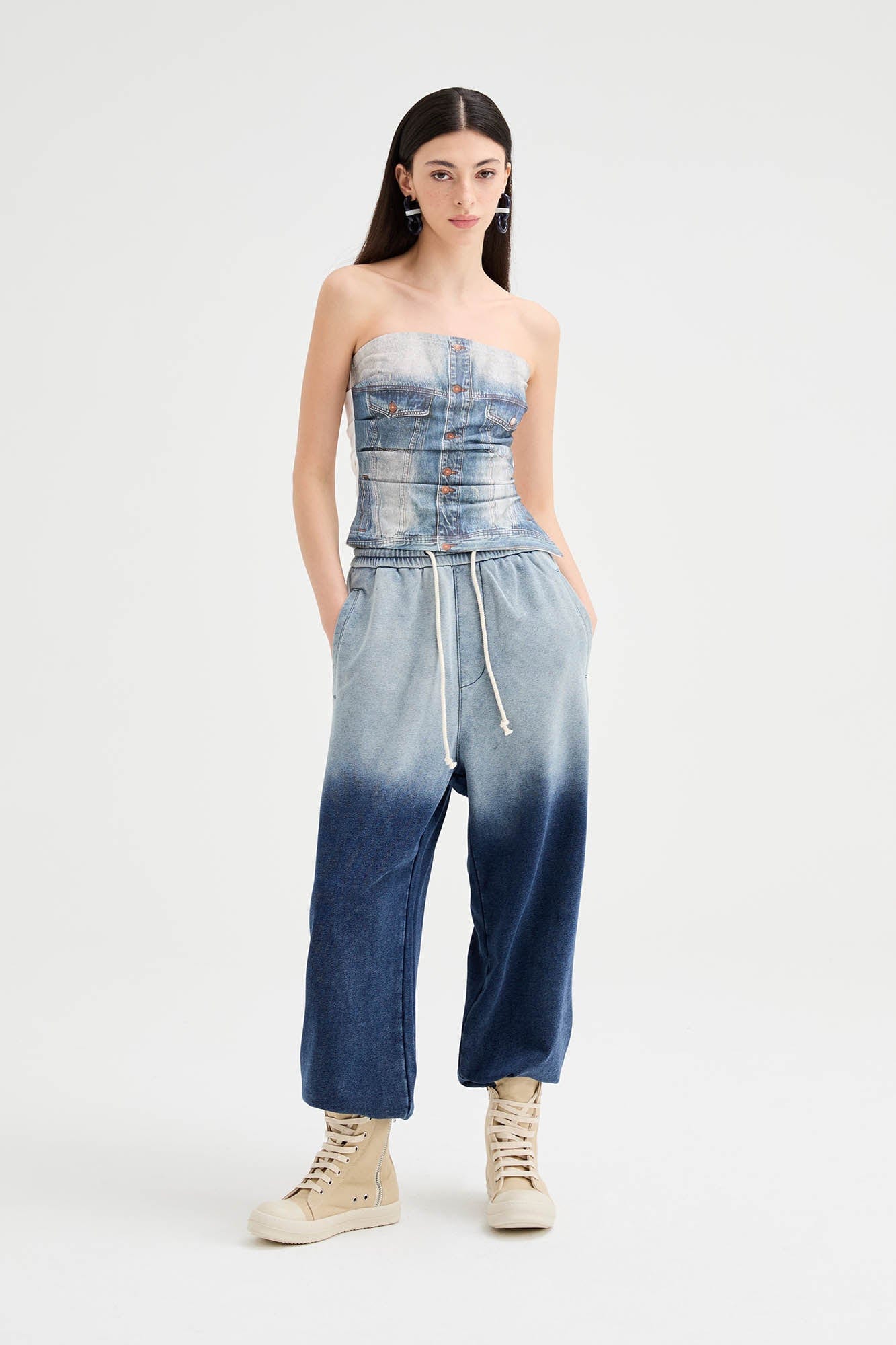 타이 다이 드로스트링 스웨트 팬츠