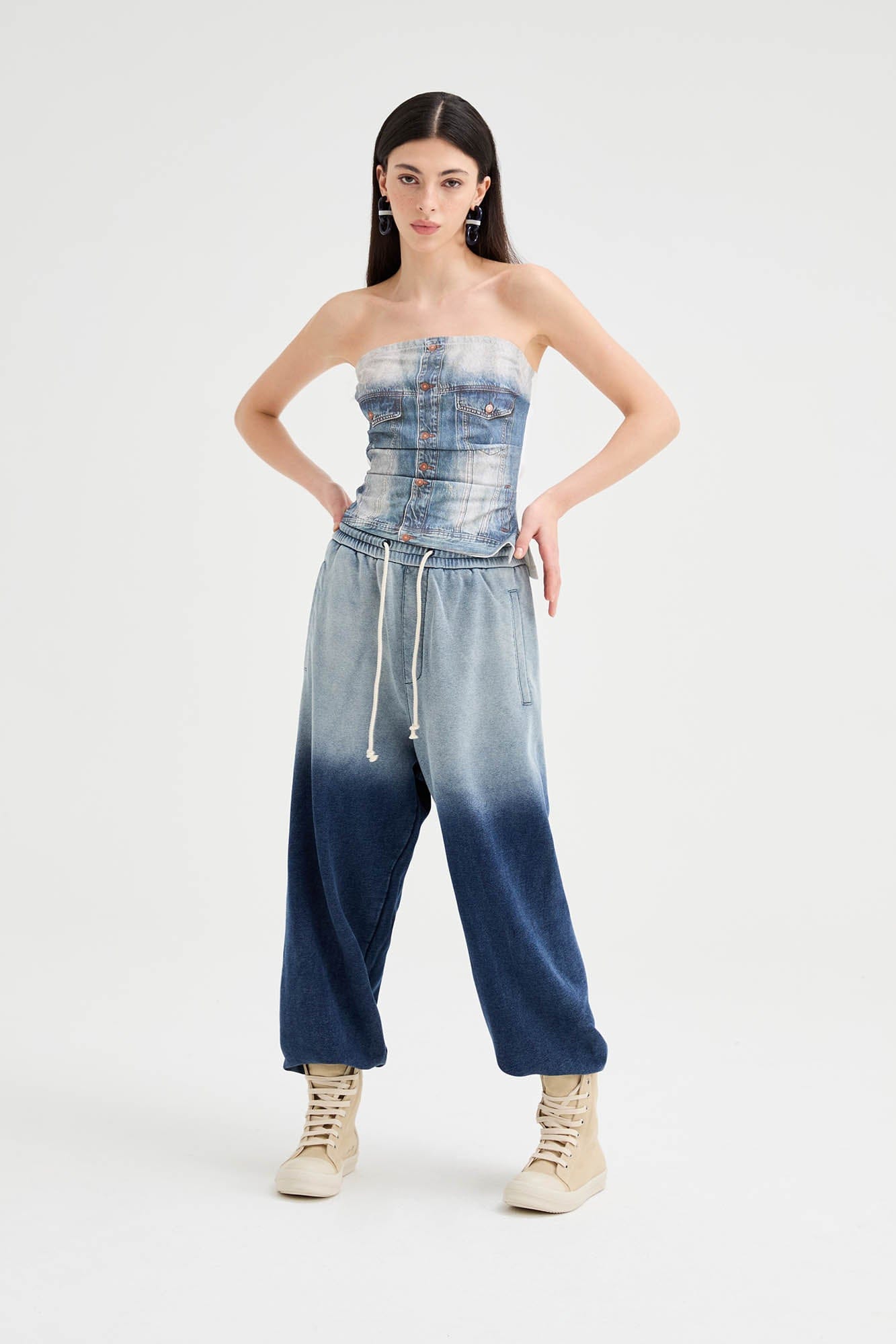 타이 다이 드로스트링 스웨트 팬츠