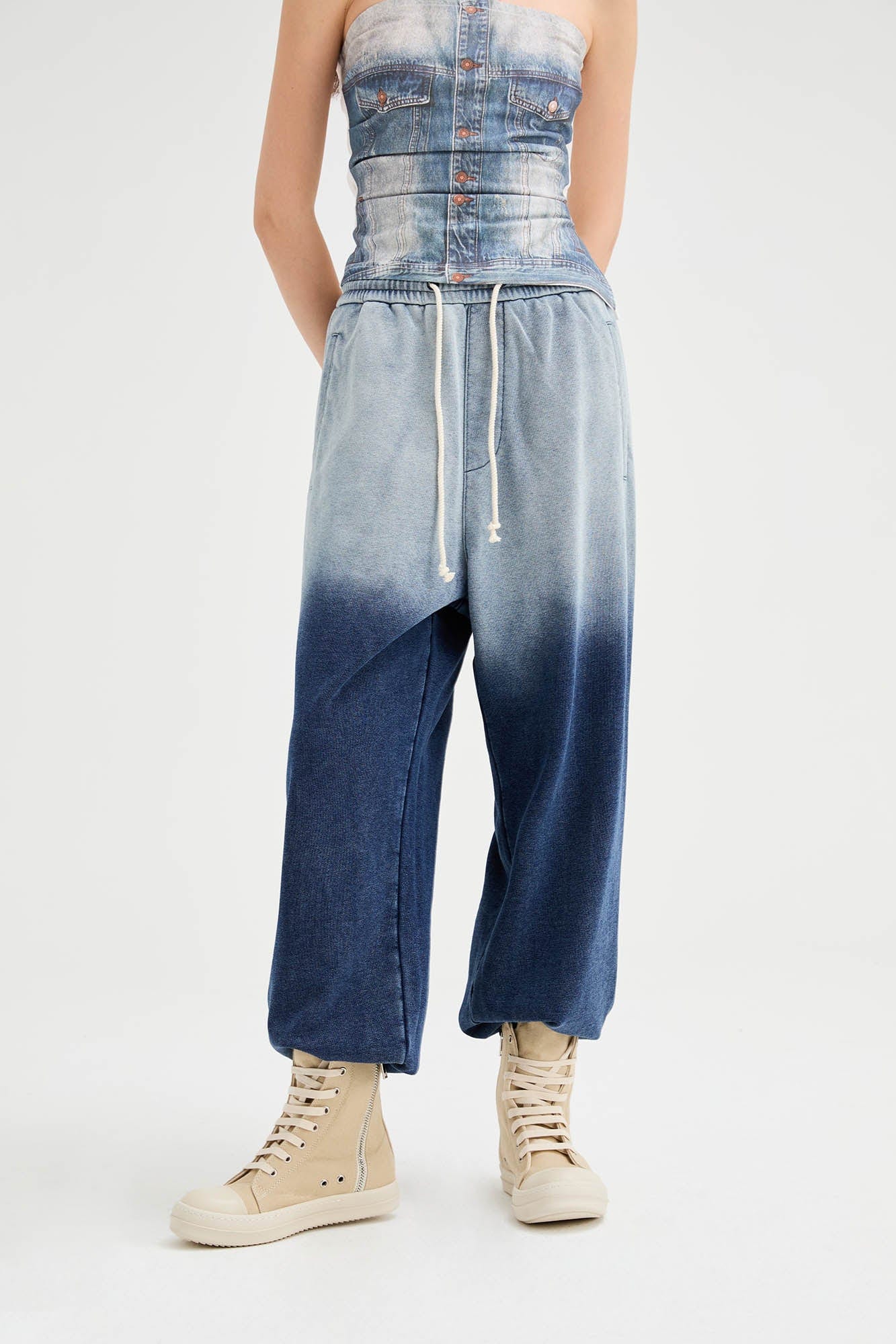 타이 다이 드로스트링 스웨트 팬츠