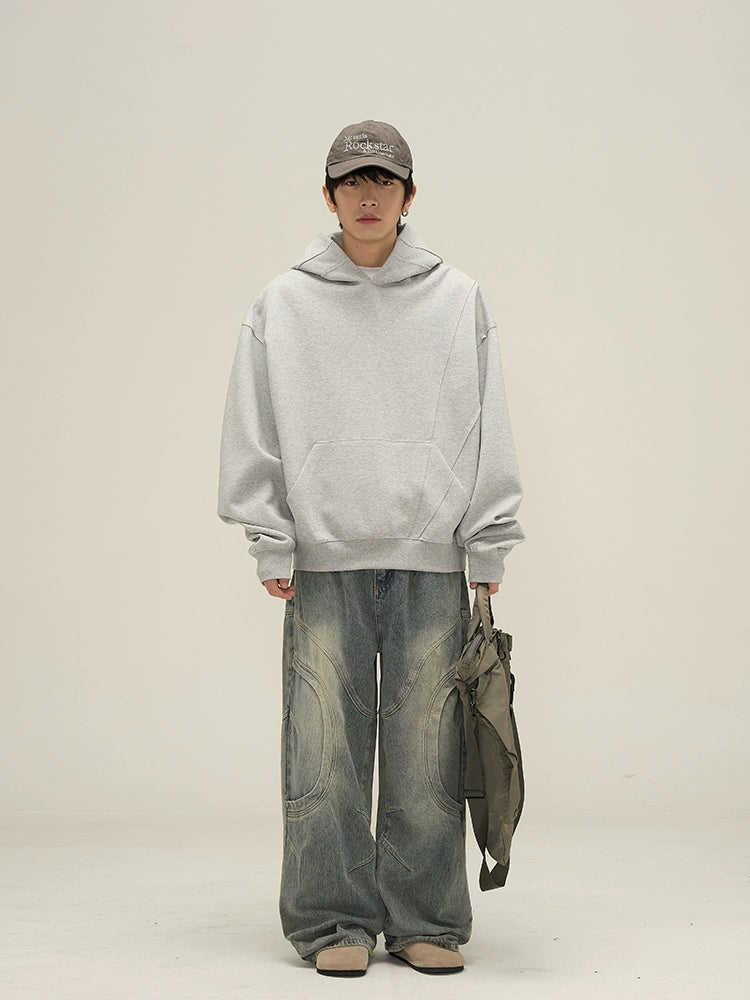 Edgy Chic Oversized Deconstructed Hoodie - chiclara