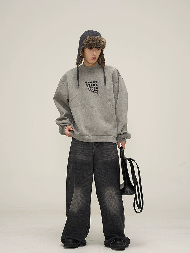 Artistic Flair Oversized Embroidery Sweatshirt - chiclara