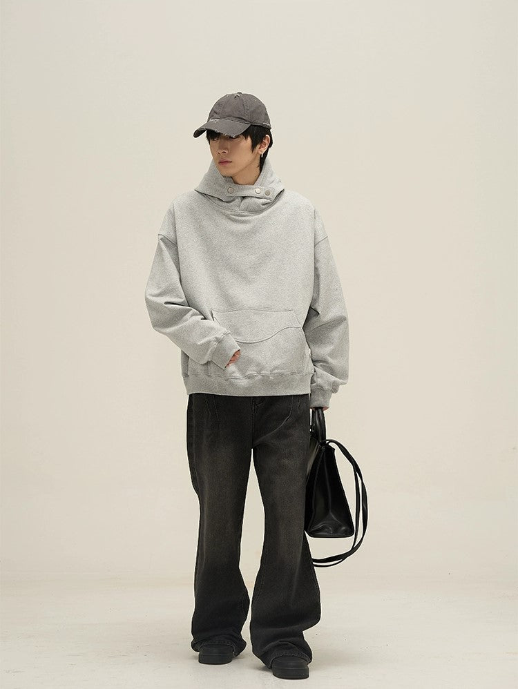 Sleek Comfort Oversized High-Neck Hoodie Jacket - chiclara
