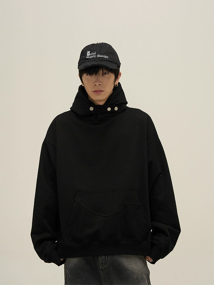 Sleek Comfort Oversized High-Neck Hoodie Jacket - chiclara