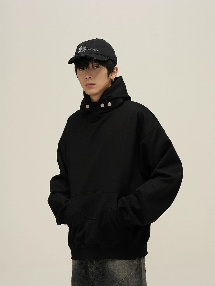 Sleek Comfort Oversized High-Neck Hoodie Jacket - chiclara