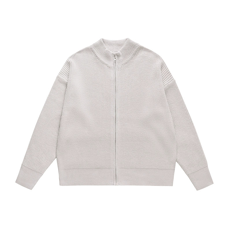 Cozy Chic Oversized Zipper Knit Cardigan - chiclara