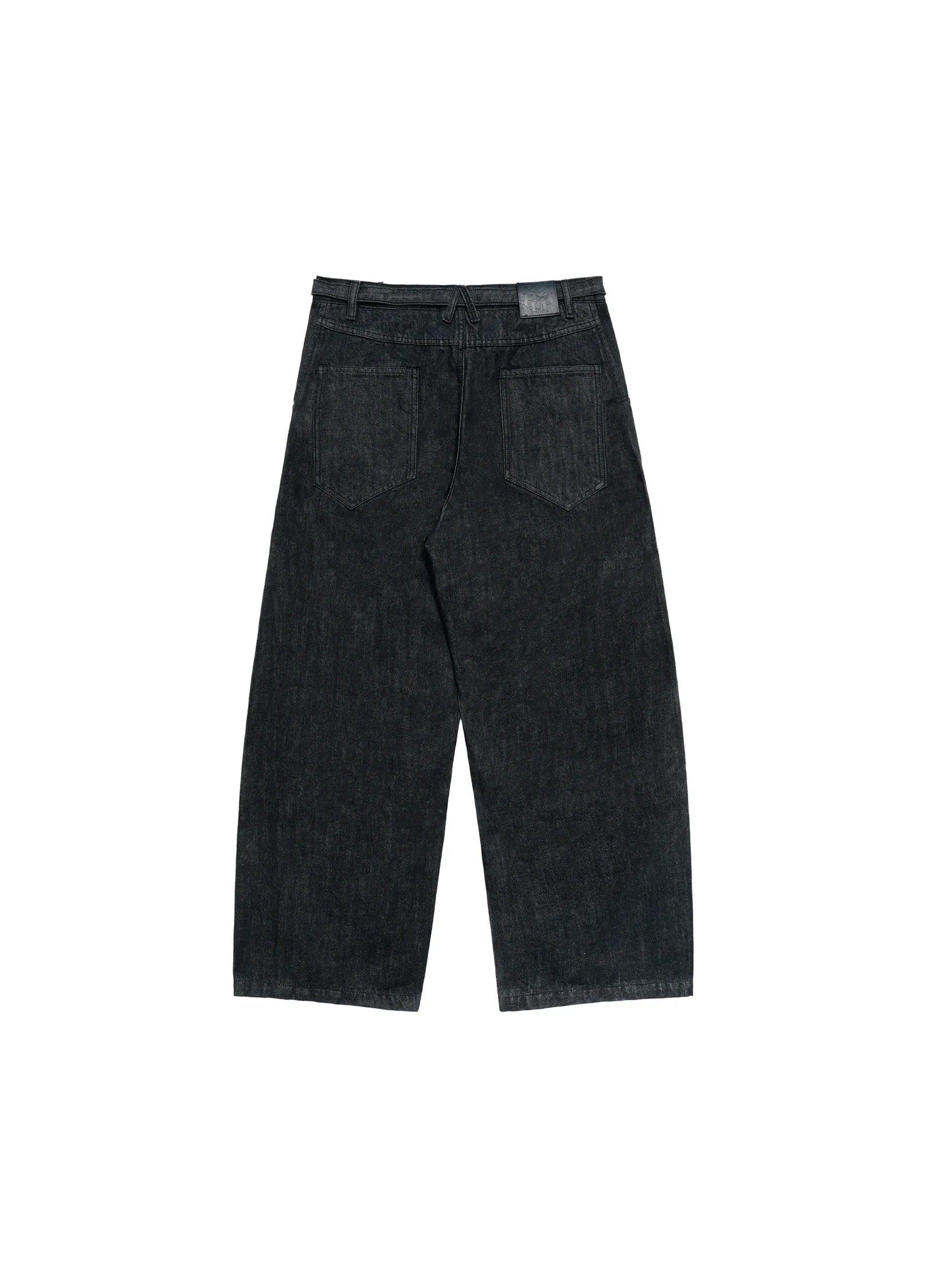 Kendo-Inspired Wide Fit Denim by SIMPLE PROJECT - chiclara