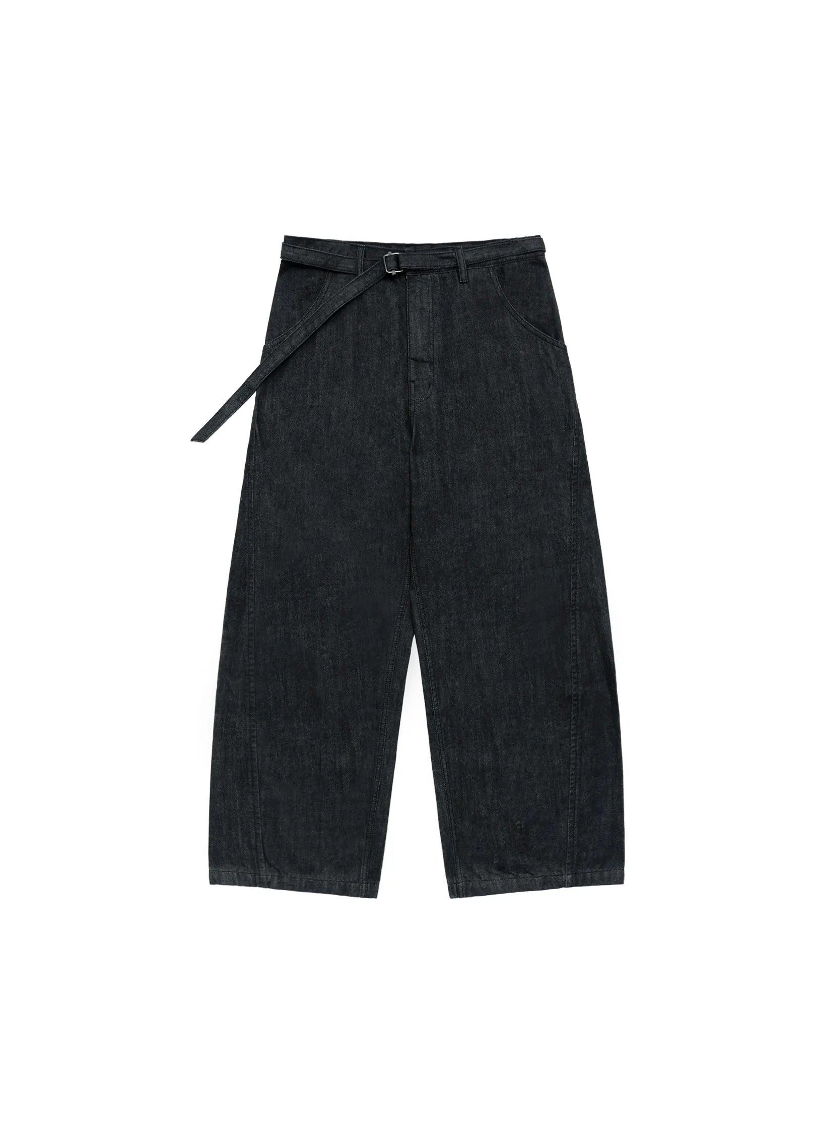 Kendo-Inspired Wide Fit Denim by SIMPLE PROJECT - chiclara