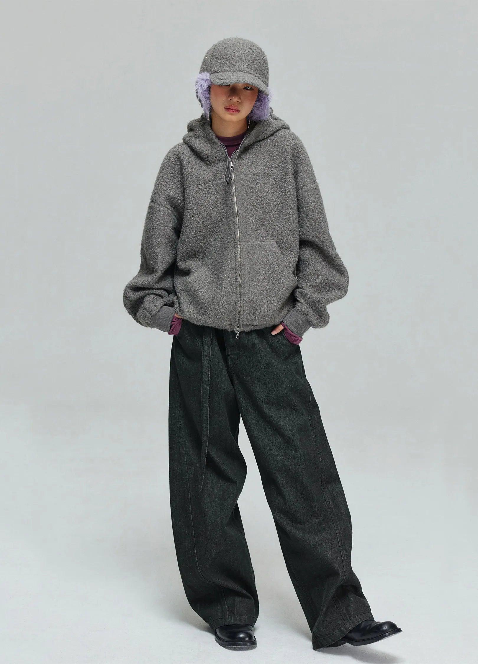 Kendo-Inspired Wide Fit Denim by SIMPLE PROJECT - chiclara