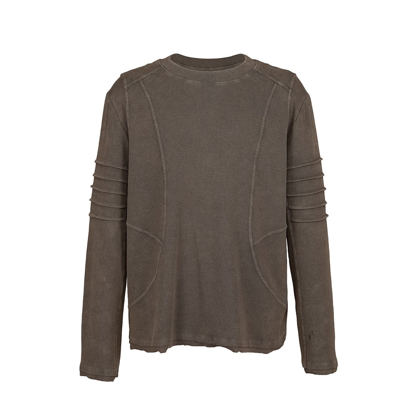 Sudadera con manga atada marrón
