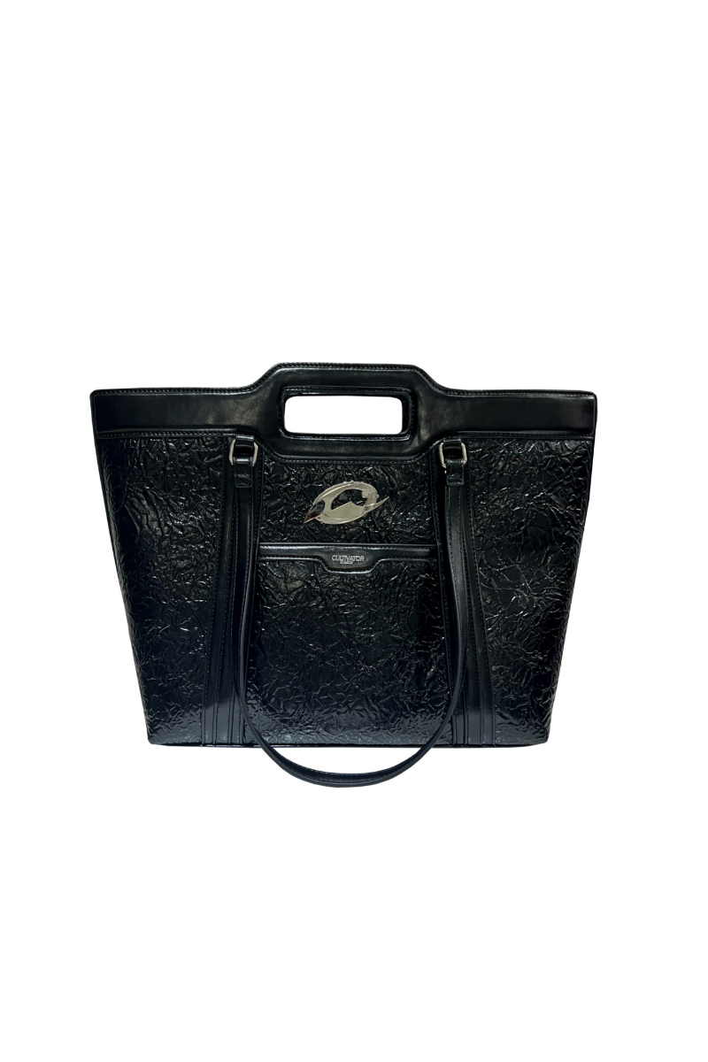 Black Textured Business Tote Bag