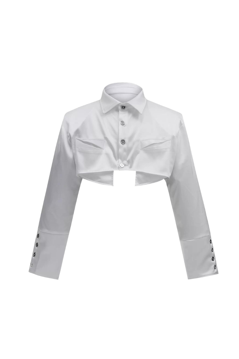 Silky Cropped Shirt - chiclara