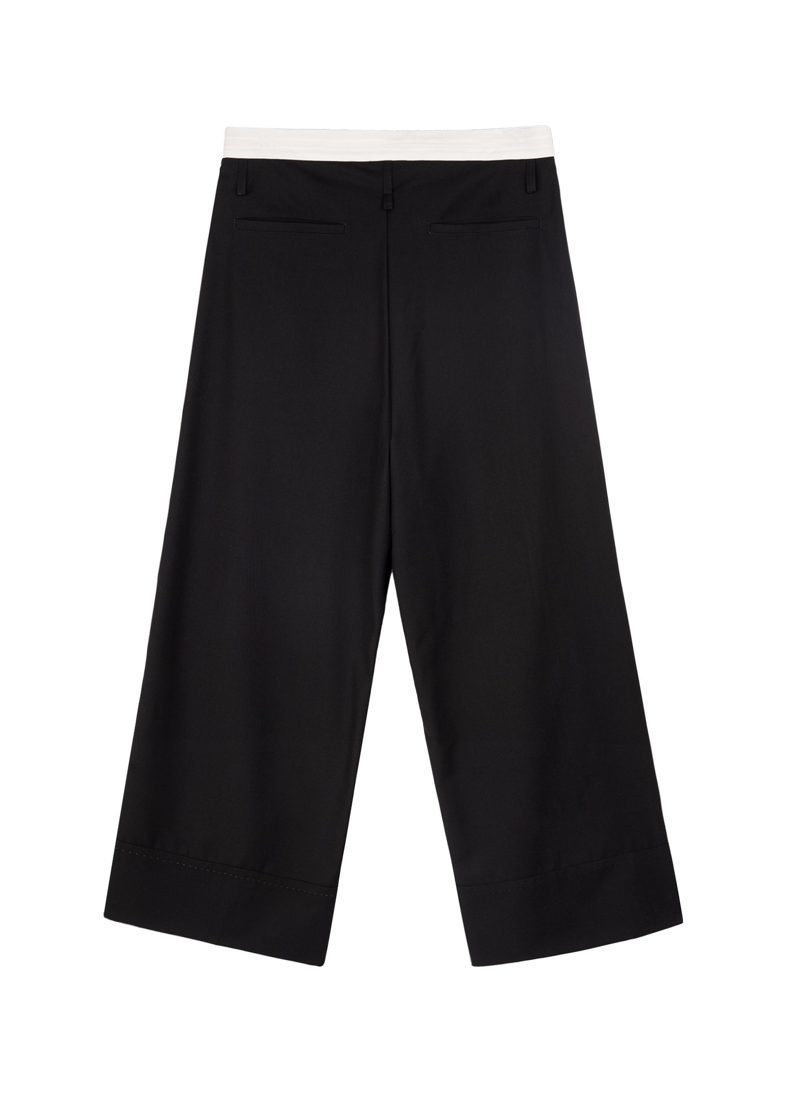 리버스 솔기 와이드 레그 팬츠