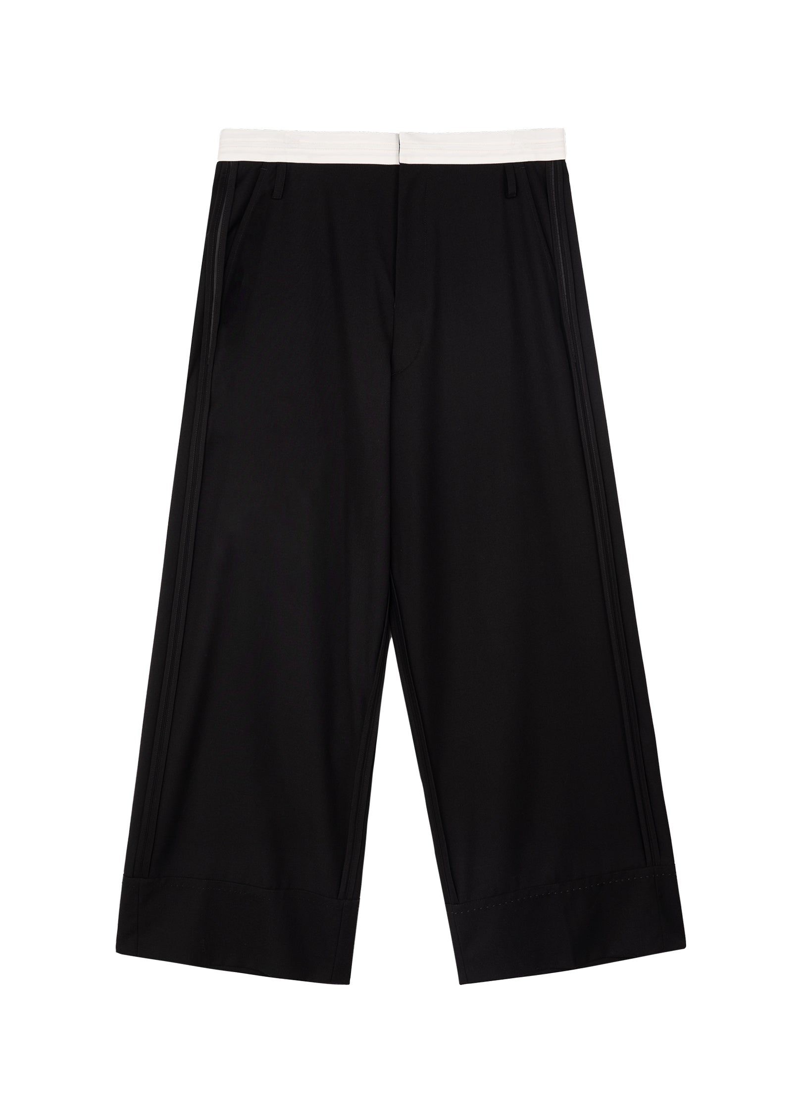 리버스 솔기 와이드 레그 팬츠