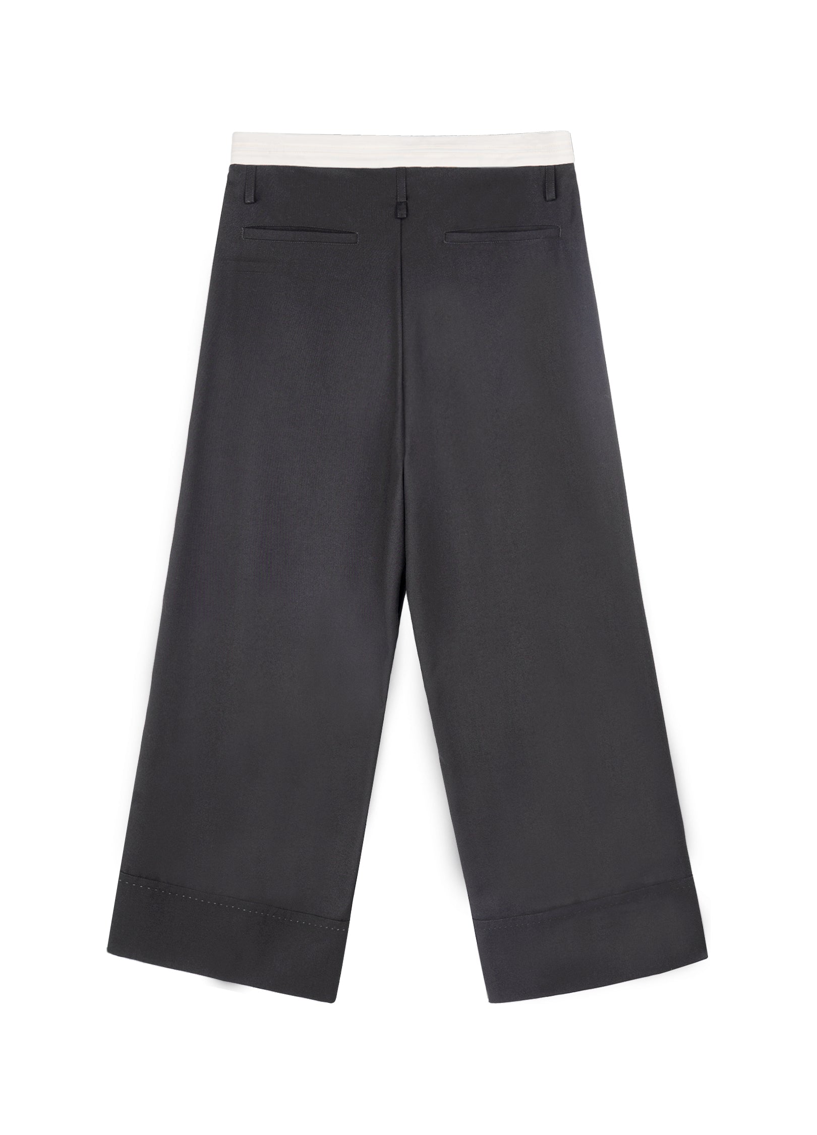 리버스 솔기 와이드 레그 팬츠