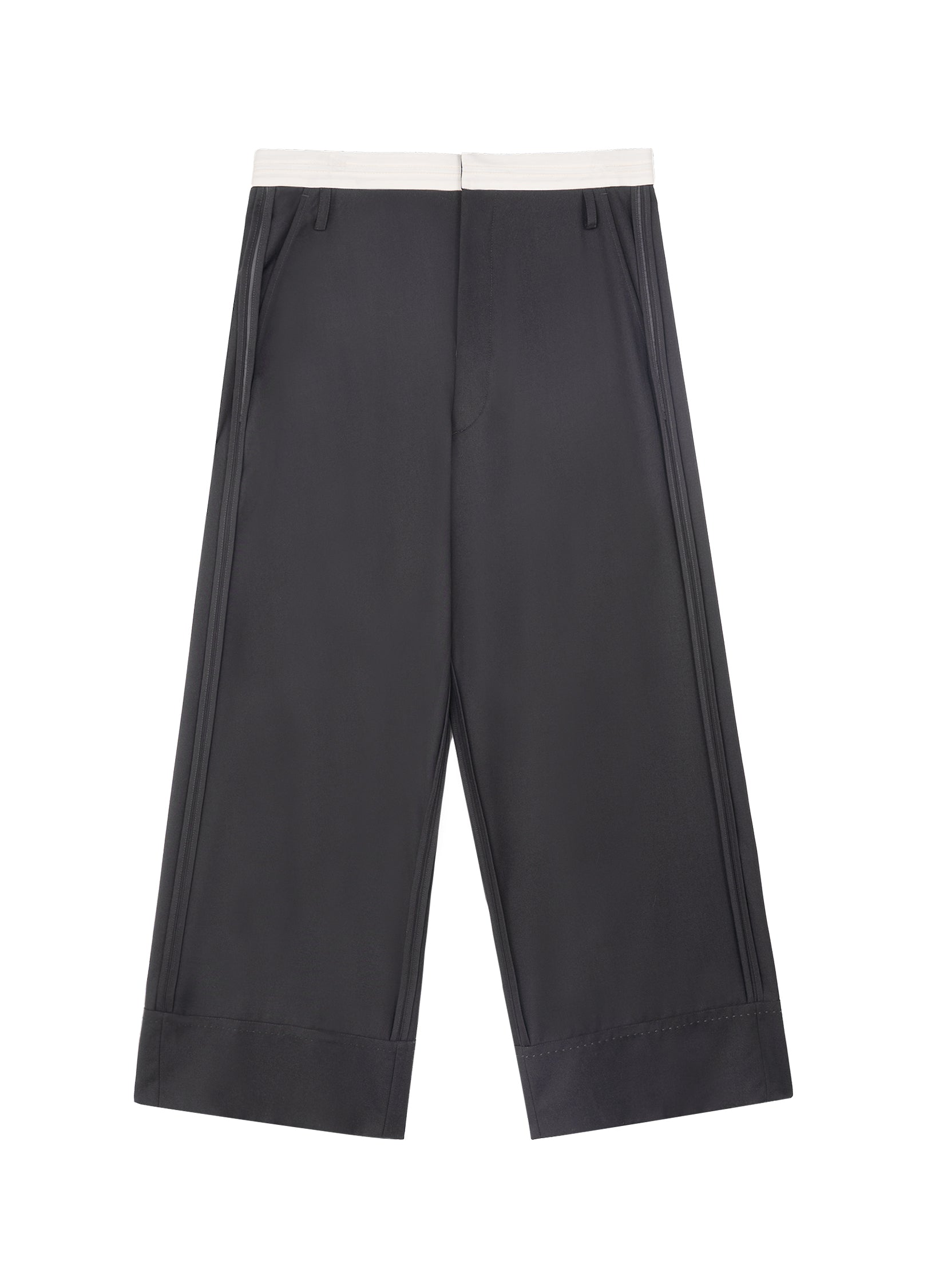 리버스 솔기 와이드 레그 팬츠