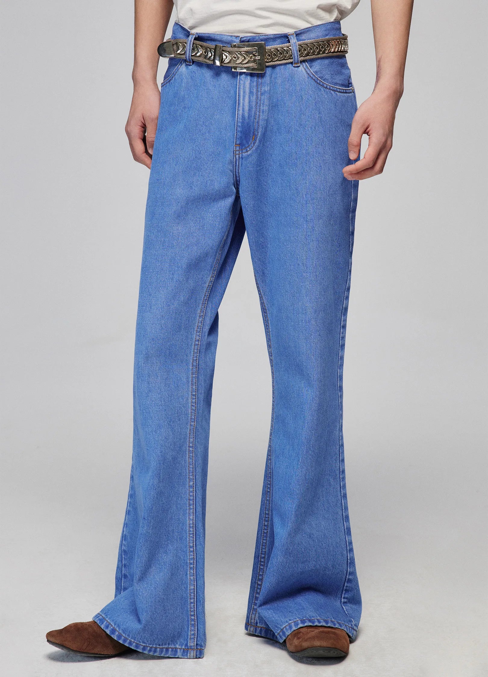Jeans en jean évasé de grande hauteur