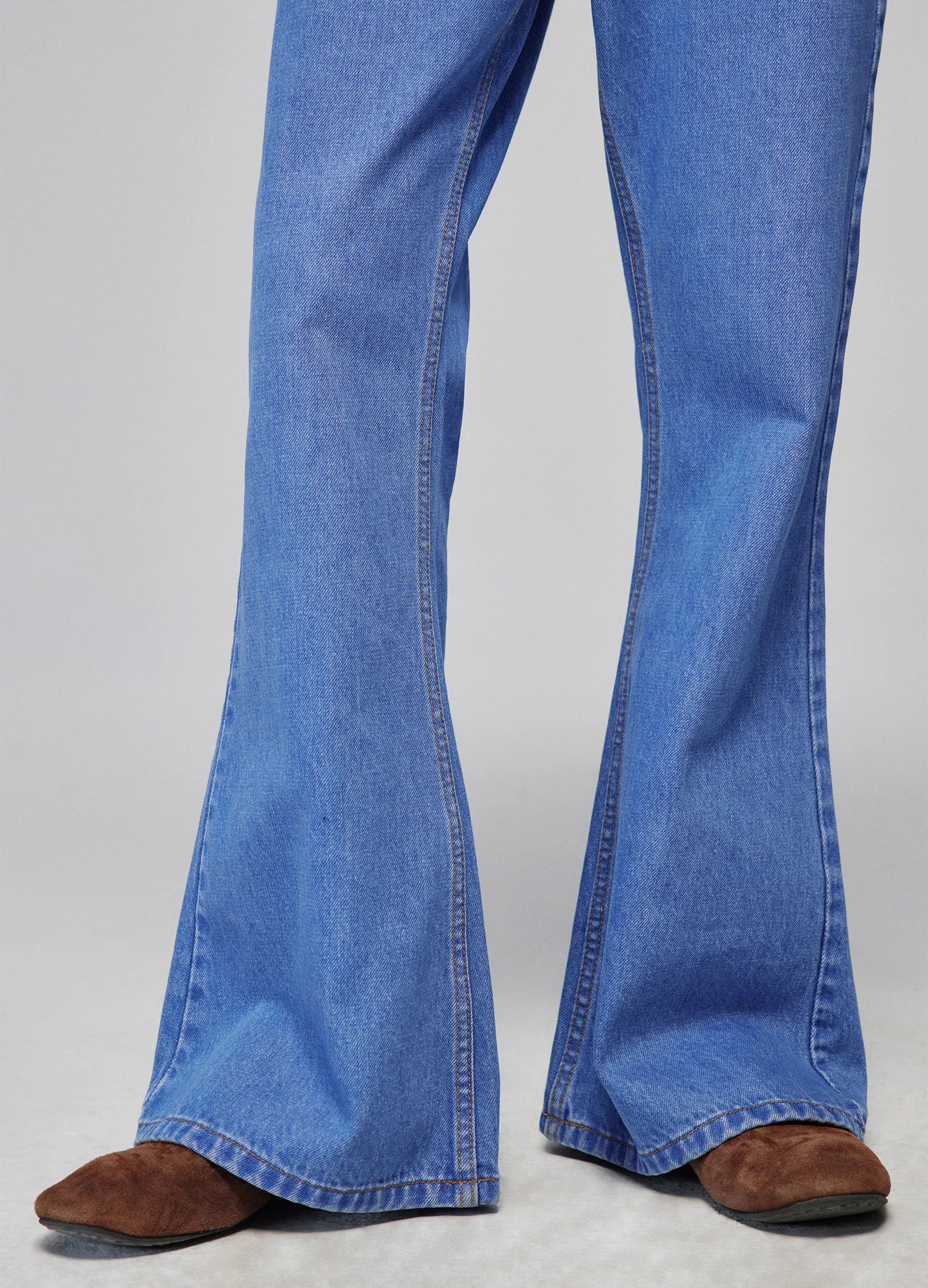 Jeans en jean évasé de grande hauteur