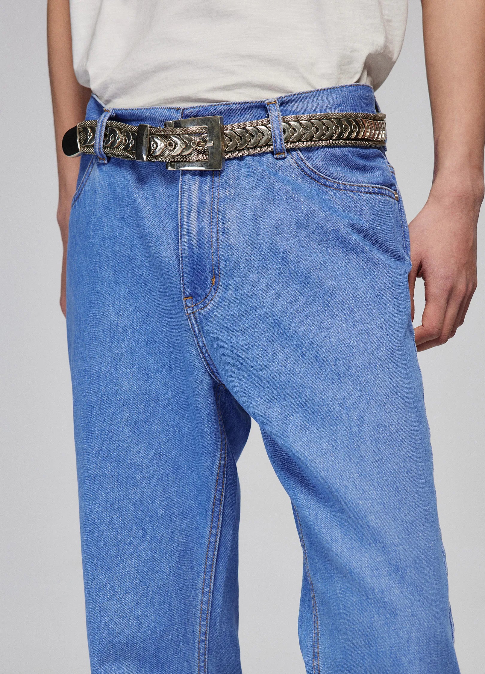Jeans en jean évasé de grande hauteur