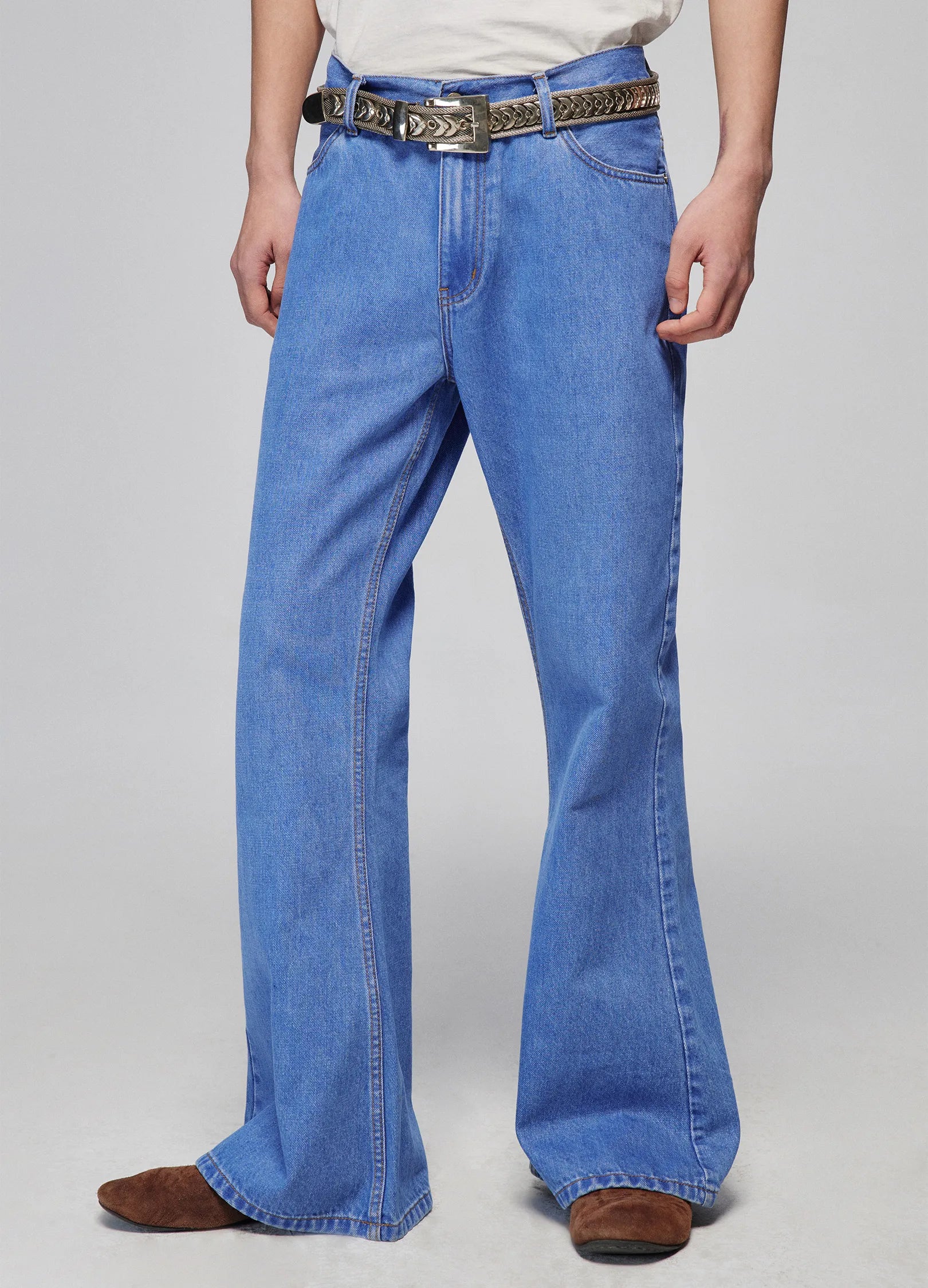 Jeans en jean évasé de grande hauteur