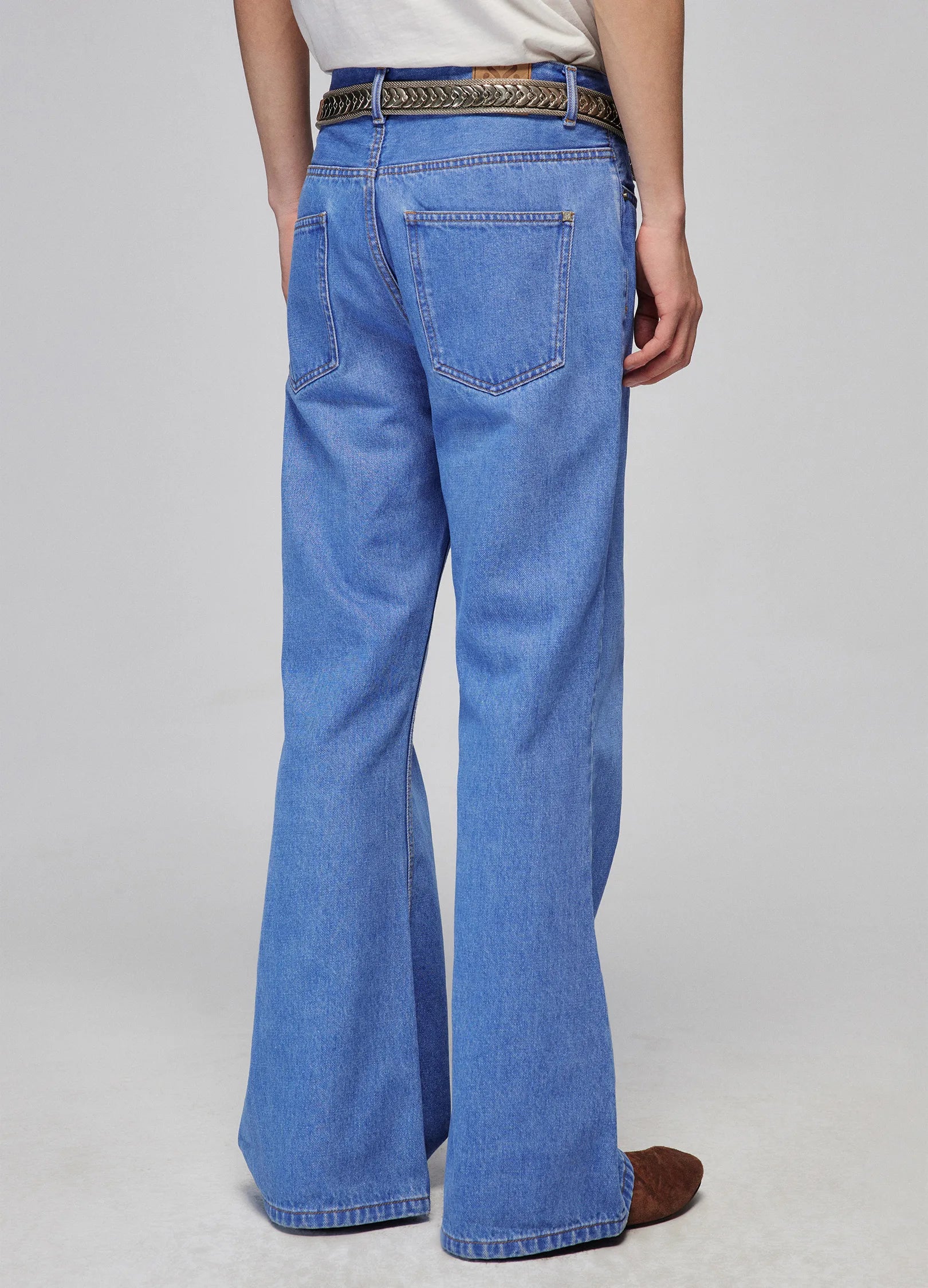 Jeans en jean évasé de grande hauteur