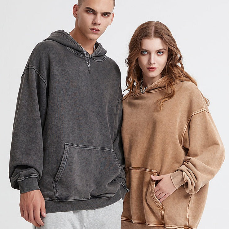 Ausgewaschener übergroßer Hoodie